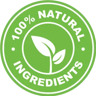 100% natural ingredients badge